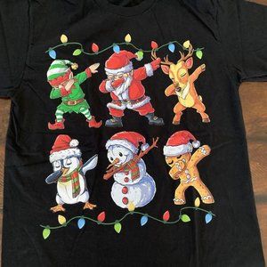 Dabbing Santa Elf Friends Christmas T-Shirt